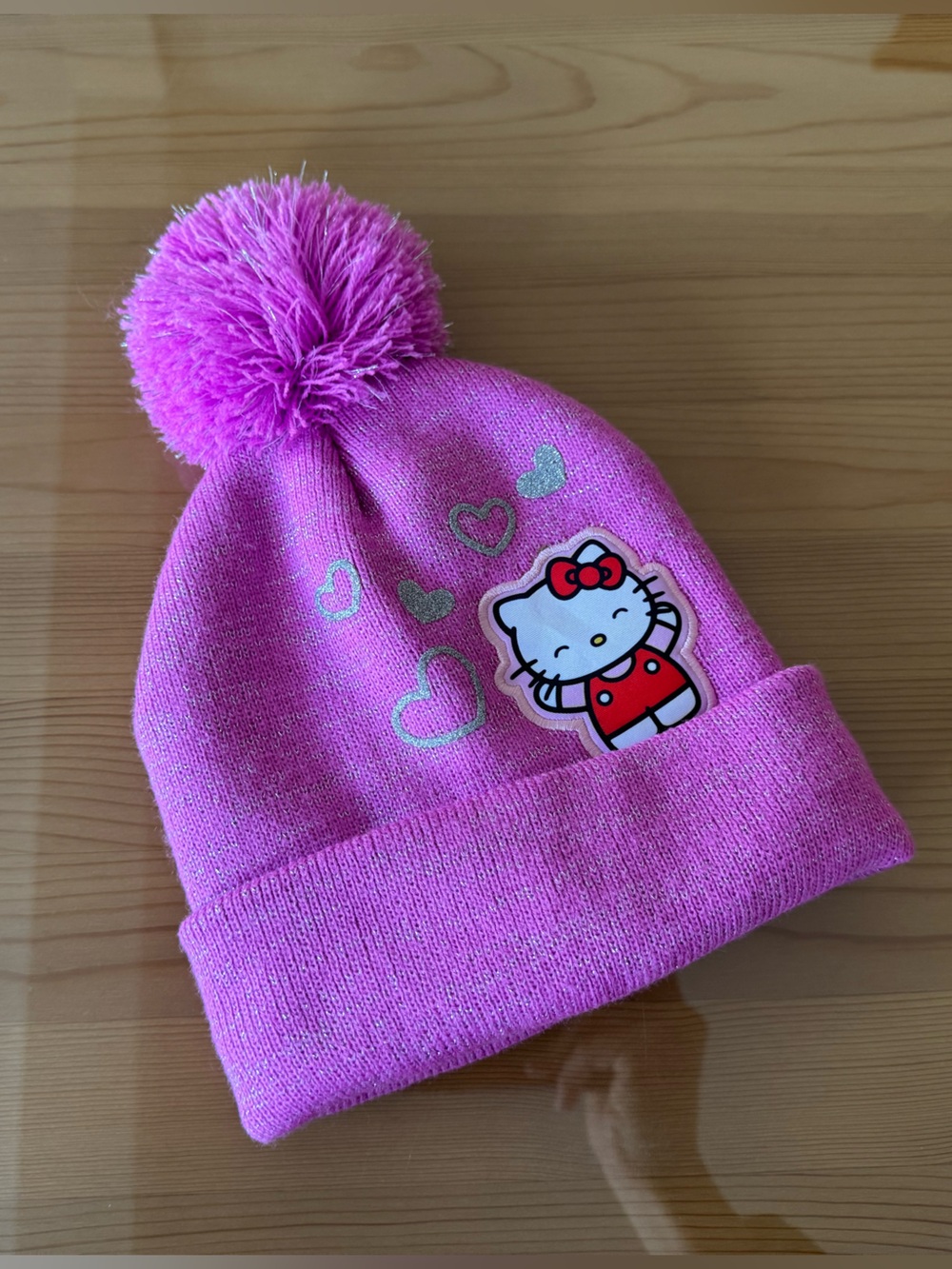 Sanrio Hello Kitty Pink Pom-Pom Beanie